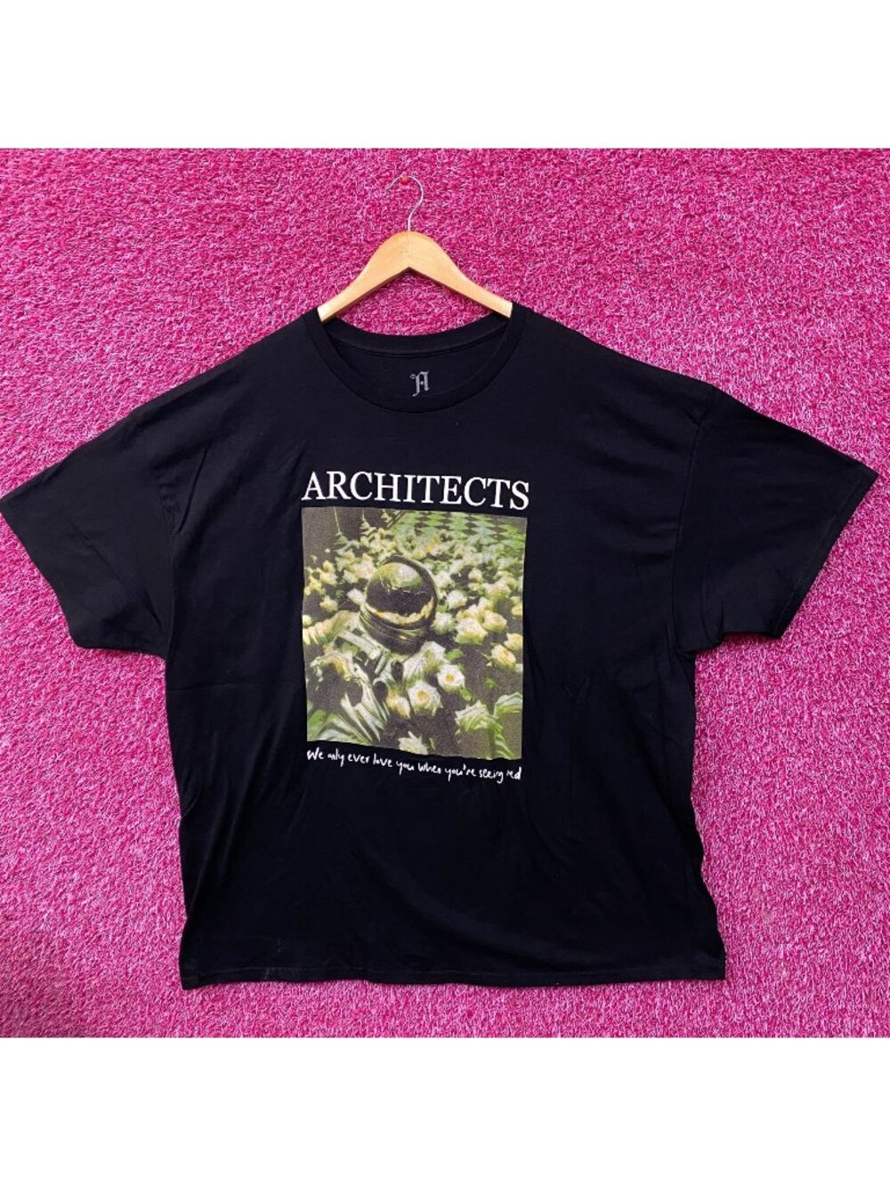 Architects Seeing Red Astronaut Flowers T-Shirt 3XL